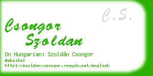 csongor szoldan business card