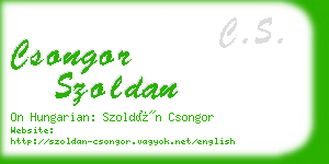 csongor szoldan business card